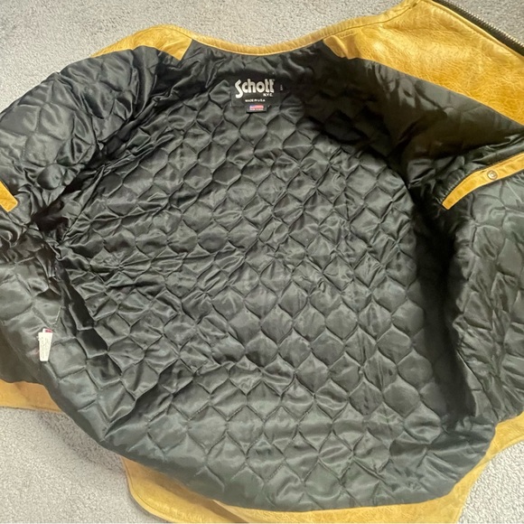 SCHOTT VINTAGE MOTORCYCLE MEN'S LEATHER JACKET  Formula One Racing XXL - Picture 8 of 15